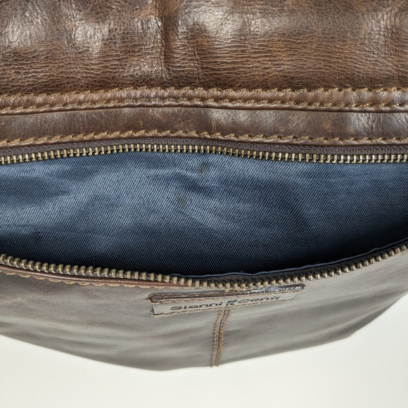 Gianni Conti Leather Messenger Bag - Picture 15 of 15